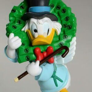 Vintage DISNEY Grolier Scrooge Money Wreath Christmas In Box Ornament